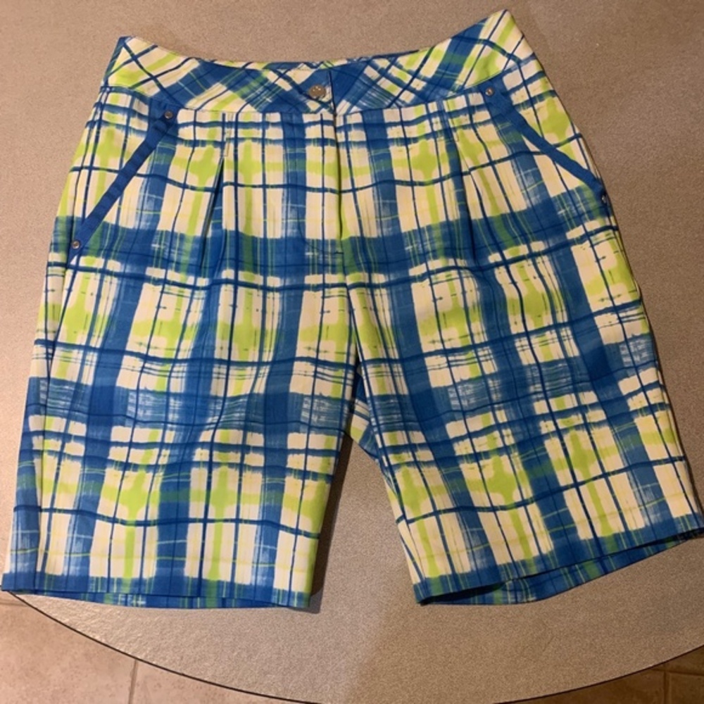 EP Pro Blue/White/Green Golf 19 inch Shorts sz 4